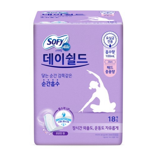 쏘피에일 데이쉴드 패드 (중용량) (18매)