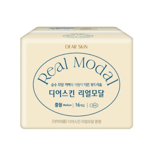 디어스킨 리얼모달 생리대 (중형) (16개)