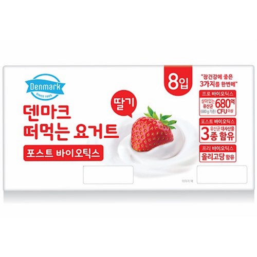 동원 덴마크 떠먹는 요거트 딸기 (85G*8입)