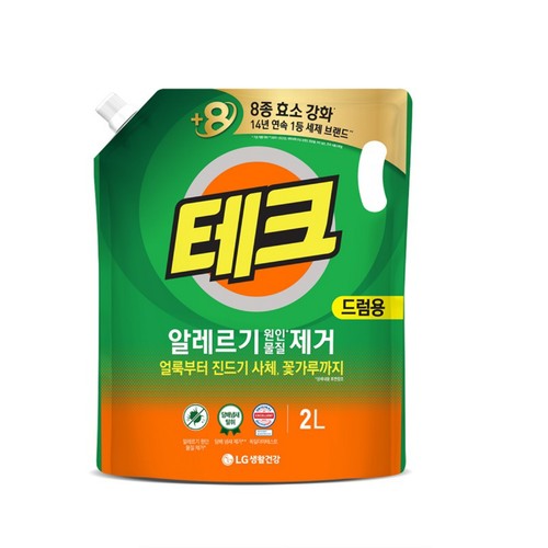 테크 알레르기 원인물질 제거 리필 (드럼) (2L)
