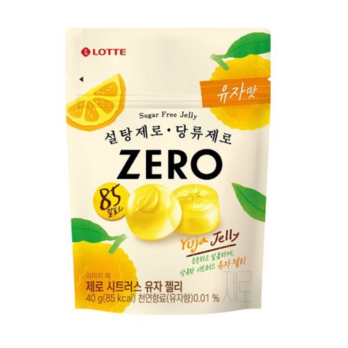 롯데웰푸드 제로 시트러스 유자젤리 (40G)