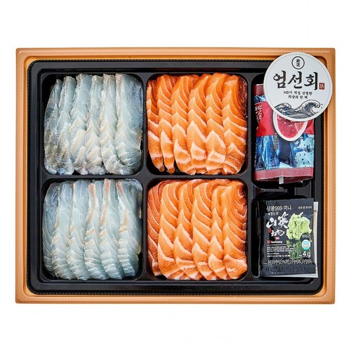[엄선] 광어연어 모둠회 (200G)