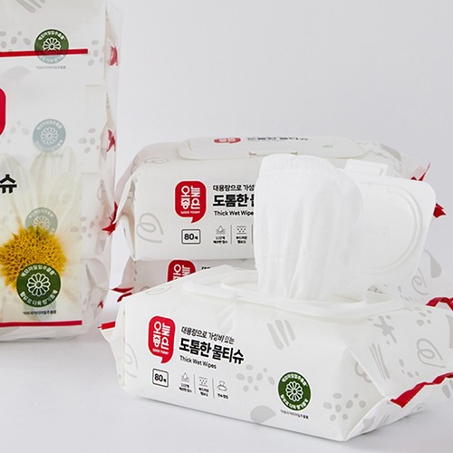 오늘좋은 도톰한 물티슈 (80매*4입)