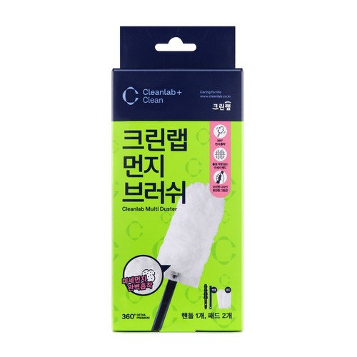 크린랩 먼지 브러쉬 세트 (핸들1개,패드2개)