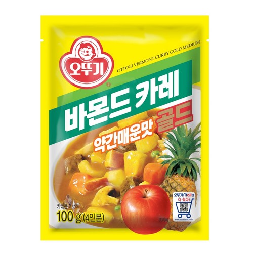오뚜기 바몬드카레 골드 약간매운맛 (100G)