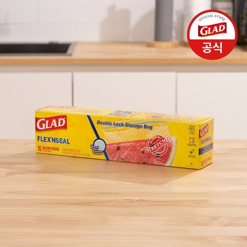 GLAD 늘어나는 매직백 냉장(대형) (26.8*27.3CM*15매)