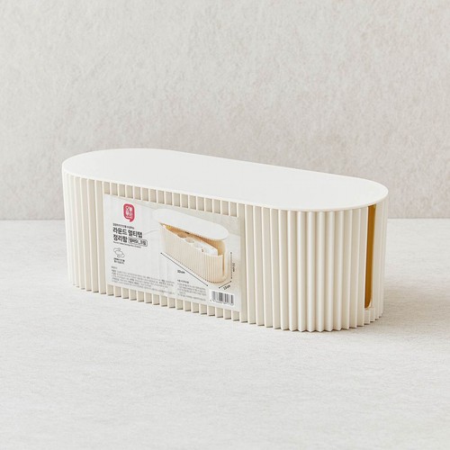  오늘좋은 라운드 멀티탭 정리함 (템바St. 크림) (33*13*11CM)