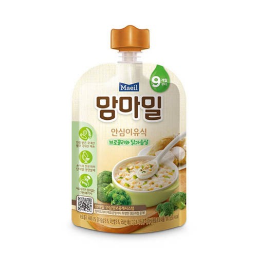 매일 맘마밀 브로콜리와 닭가슴살 (9개월) (100G)
