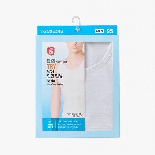 WHITE/95 오늘좋은xTRY 남성 인견 런닝 (2호) (1매)