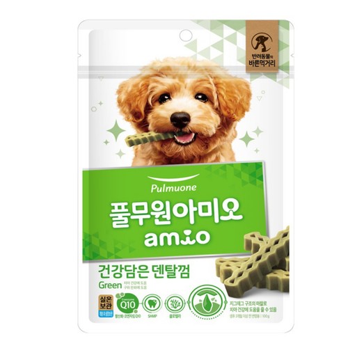 풀무원 아미오 건강담은 덴탈껌 그린 (100G)