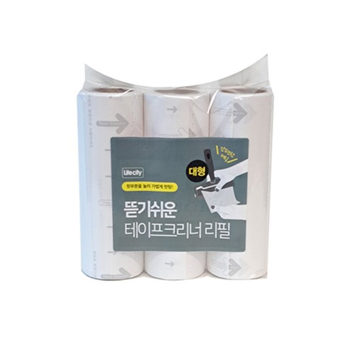 뜯기쉬운 테이프크리너 리필(대,3P) (16CM*10M)