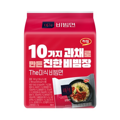 하림 더미식 비빔면 (138G*4)