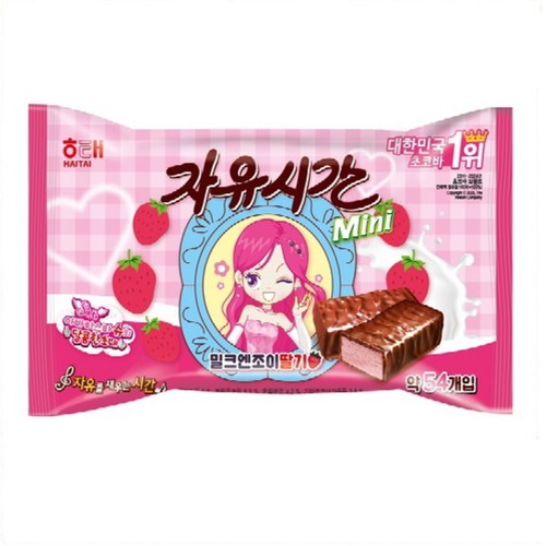 해태제과 미니자유시간 밀크엔조이 딸기 (405G)
