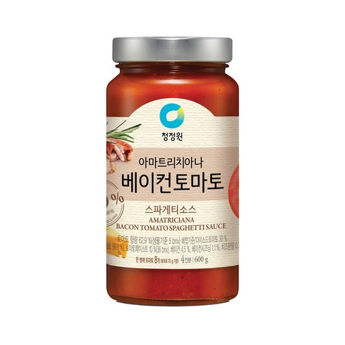 청정원 베이컨 토마토 파스타소스 (600G)