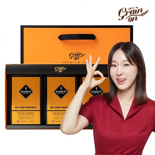 [추석 선물세트 사전예약] 그레인온 골드카무트 효소 세트 (3G*30포*3입)