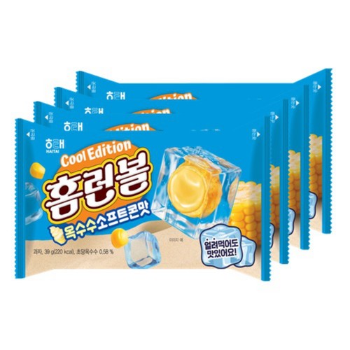 해태 홈런볼 옥수수소프트콘맛 4번들 (156G)