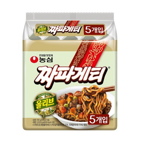 농심 올리브 짜파게티 (5개입)