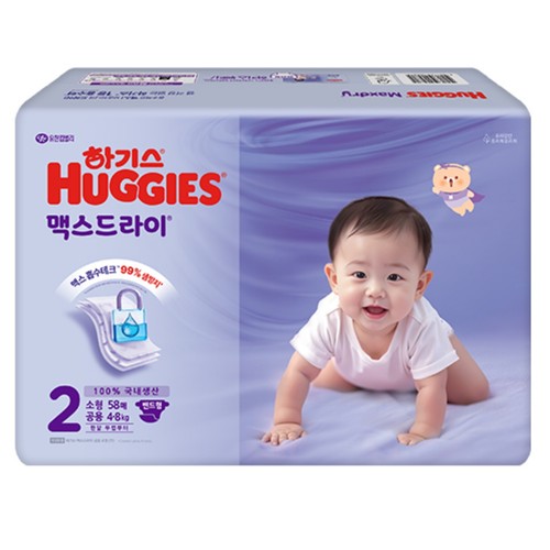 하기스 맥스드라이 밴드 2단계(소형) (58매)