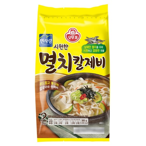 오뚜기 시원한 멸치칼제비 2인 (385G)