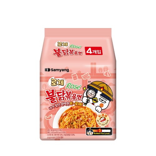  삼양 로제불닭볶음면 (140G*4)