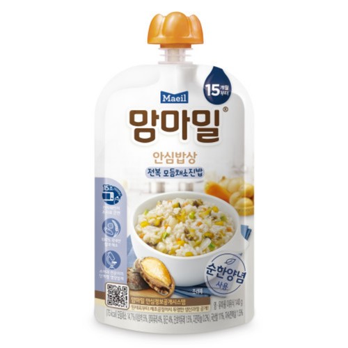 매일 맘마밀 전복 모듬채소진밥(15개월) (140G)