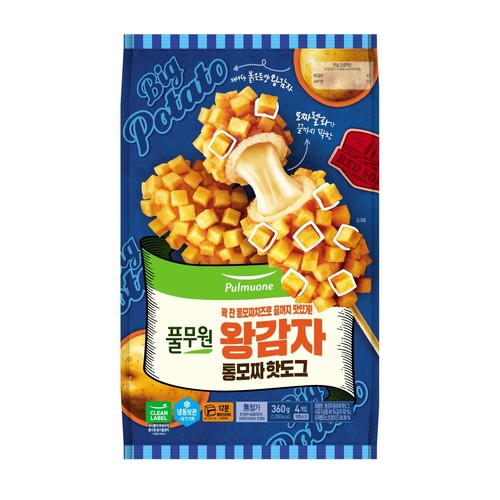 풀무원 왕감자 모짜렐라핫도그 (360G)