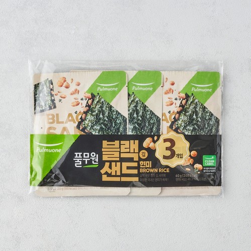 풀무원 블랙 김샌드 기획(현미,3봉) (20G*3봉)