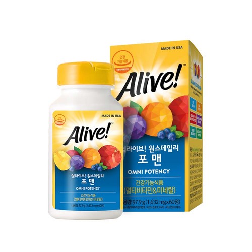 얼라이브 원스데일리 포 맨 (1,632MG*60정)