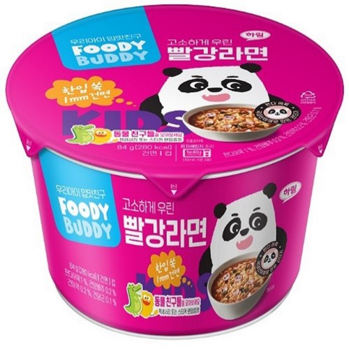 푸디버디 빨강라면 컵 (1개)