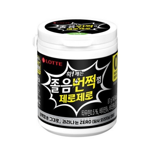 롯데 졸음번쩍껌 제로제로 용기 (87G)