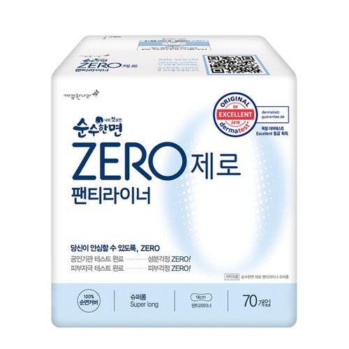 순수한면 제로 팬티라이너 (수퍼롱) (70입)