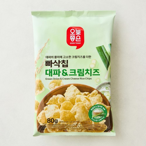 오늘좋은 빠삭칩 대파&크림치즈 (80G)