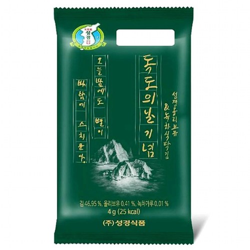 성경식품 올리브&녹차 식탁김 (4G*16봉)