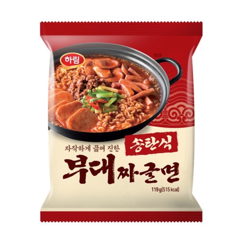 [롯데마트 단독] 하림 송탄식 부대짜글면 (119G*4)