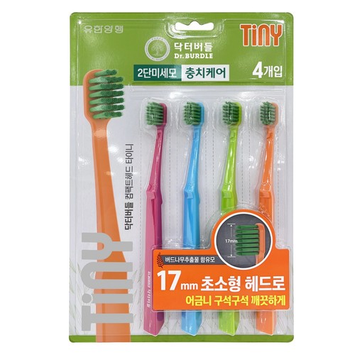 닥터버들 컴팩트헤드 타이니칫솔 (4입)