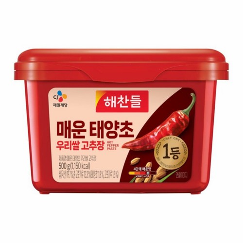 해찬들 매운 태양초 우리쌀 고추장 (500G)