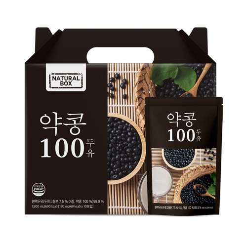 내추럴박스 약콩100 두유 (190ML*10입)
