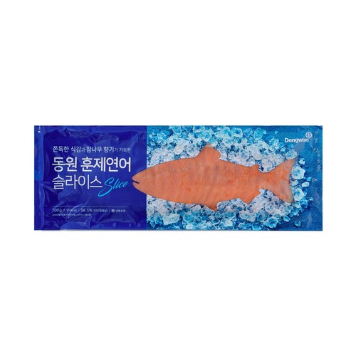 쫀득한 식감과 참나무향이 가득한  동원 훈제연어 슬라이스 (700G)