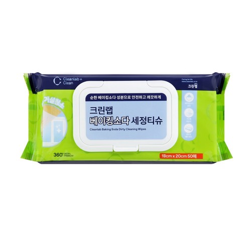 크린랩 베이킹소다 세정티슈 (50매)