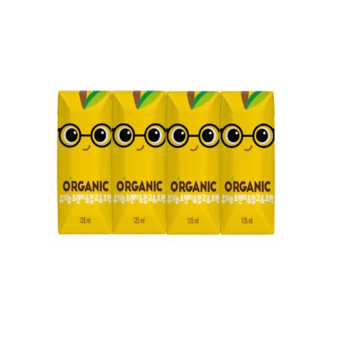 오가닉 오렌지&망고&호박 (125ML*4입)