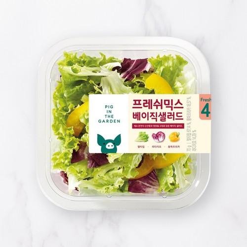 피그인더가든 프레쉬믹스 베이직샐러드 (65G/팩)