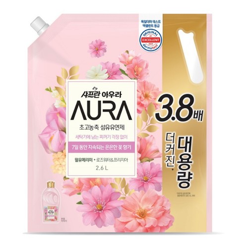 샤프란 아우라 섬유유연제 윌유메리미 (리필) (2.6L)