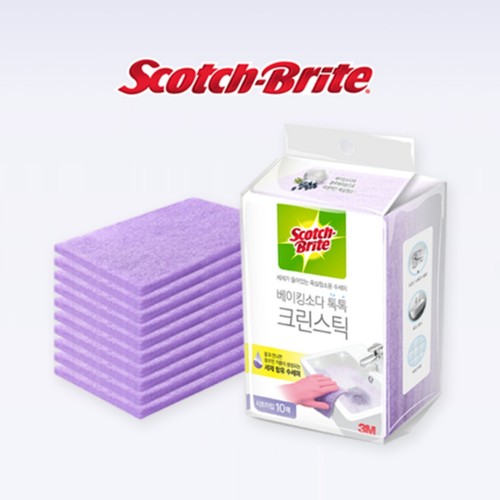 3M 베이킹소다 청소용 수세미 (10입)