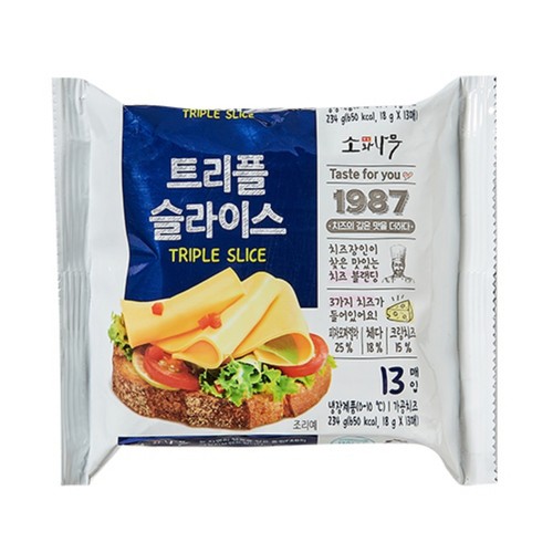 동원 소와나무 트리플 치즈 슬라이스 (234G)