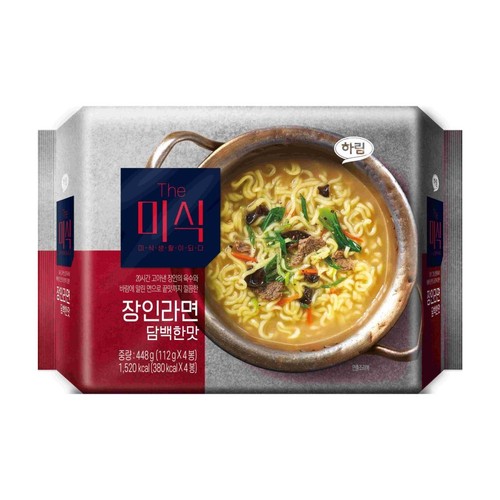 하림 더미식 장인라면 담백한맛 (113G*4)