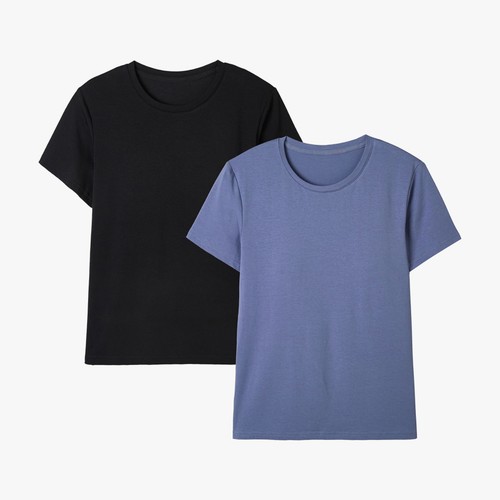 BLUE(D)/S 오늘좋은 여성 브라탑 반팔티셔츠