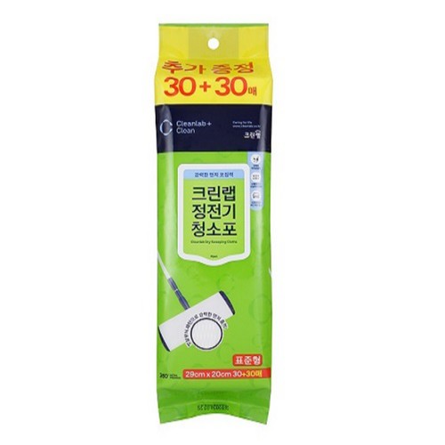 크린랩 정전기 청소포 (표준형, 2P) (30매+30매)