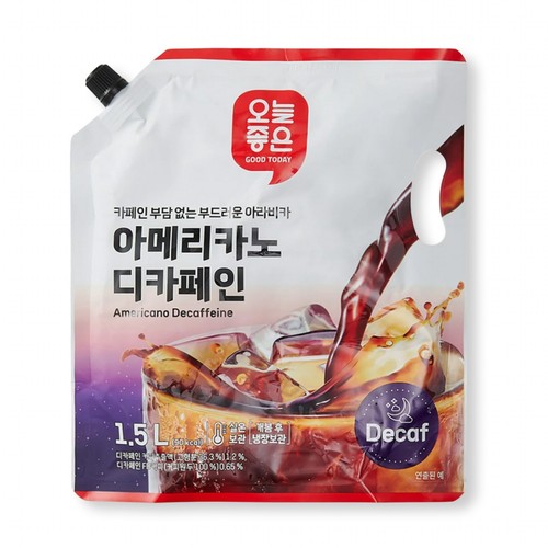 아라비카 원두의 진한맛 오늘좋은 아메리카노 디카페인 (1.5L)