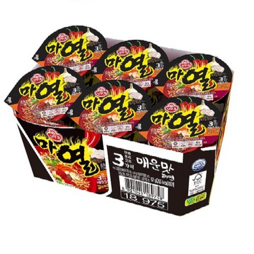 오뚜기 마열라면 소컵 (62G*6)