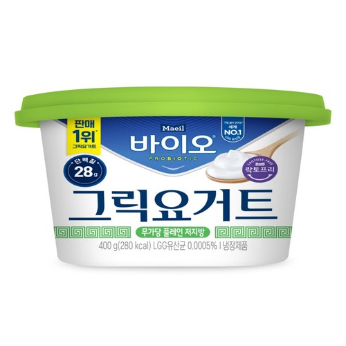 바이오 그릭요거트 무가당 플레인 저지방 (400G)